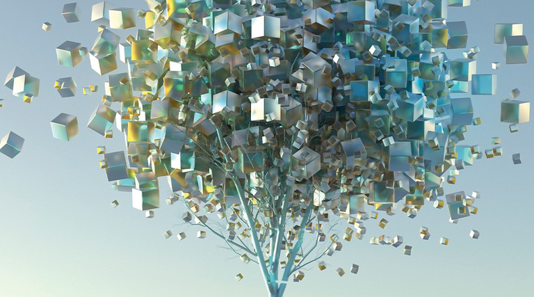 Box-filled illustration of a tree