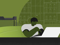 Illustration of a student learning remotely at Portland State University