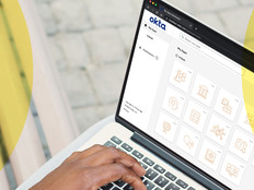 A person uses Okta on their device