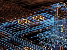 Illustration of a lock representing cybersecurity