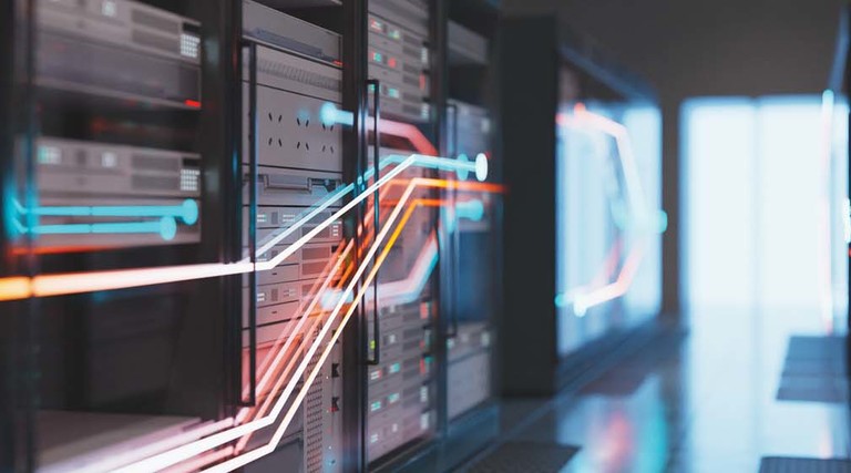 Visualization of data in a server room