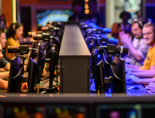 Student at an esports arena
