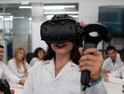 Students using VR in the classroom