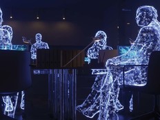 Avatars interact in a metaverse space