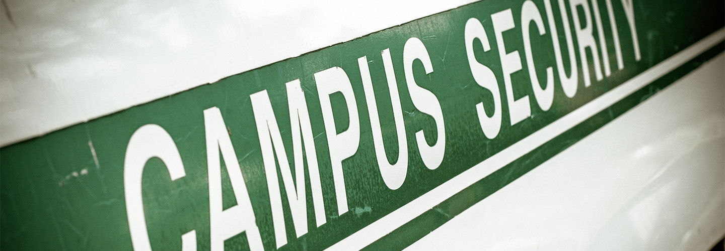 Campus security sign