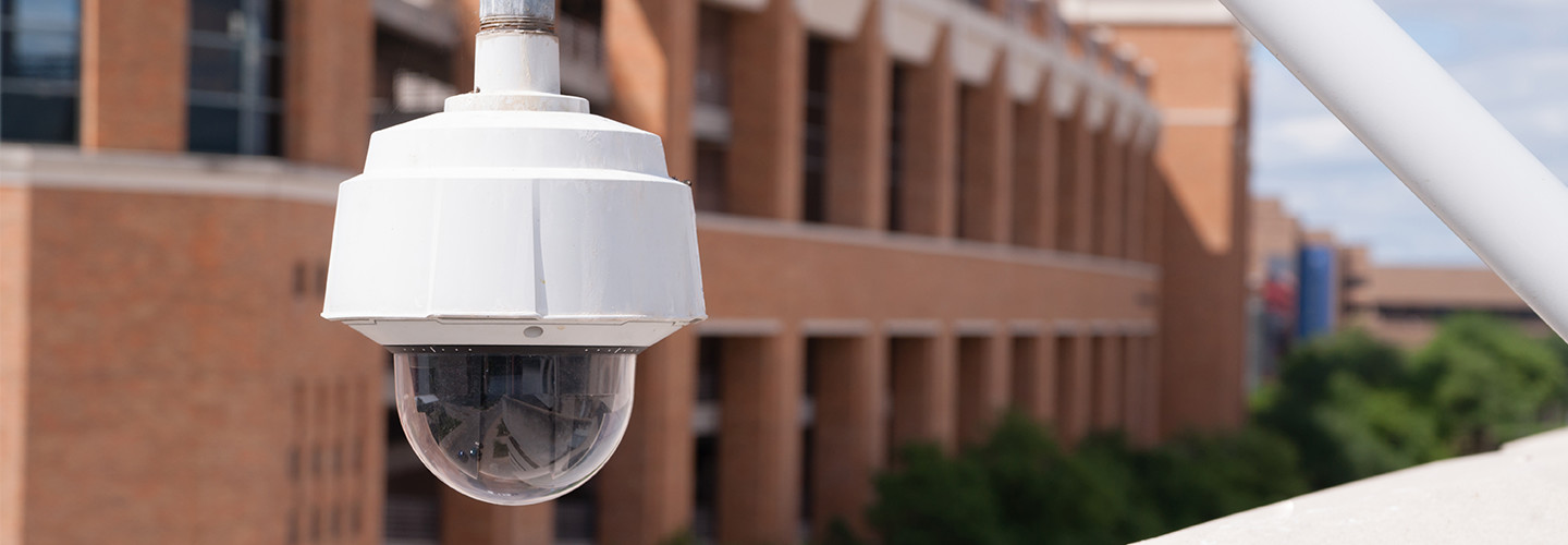 Security camera on campus