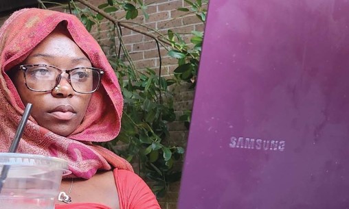 Carianne Asberry uses a Samsung Galaxy Book2 Pro 360