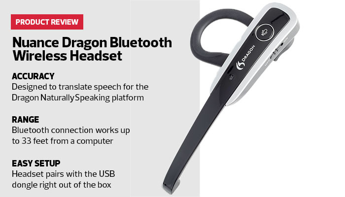nuance dragon bluetooth wireless headset