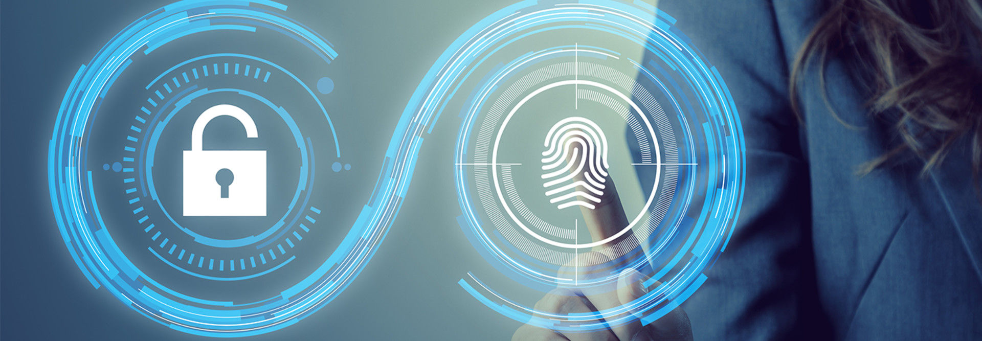 Lock and thumbprint cybersecurity