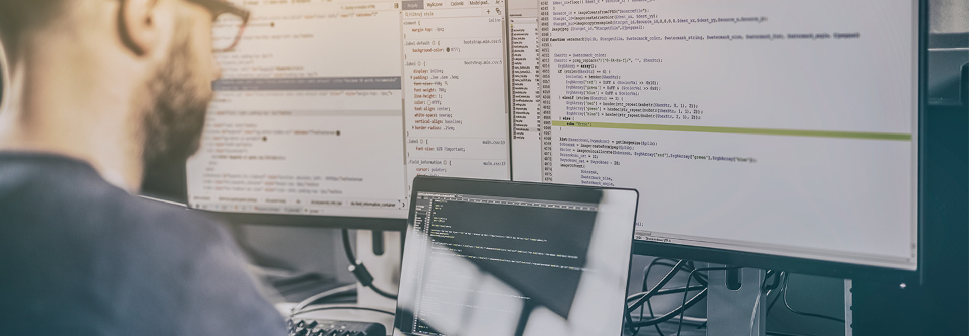 Man coding