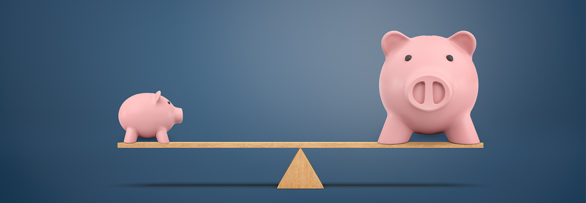 Small piggy bank vs big