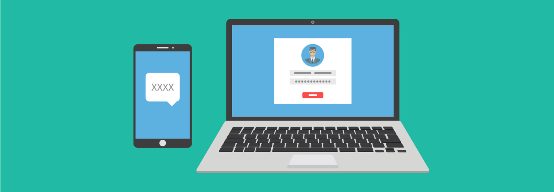two factor authentication ilustration