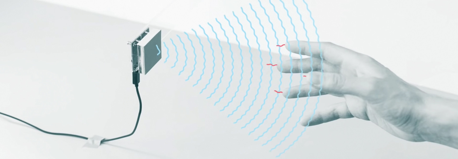 Person interacting with gesture technology
