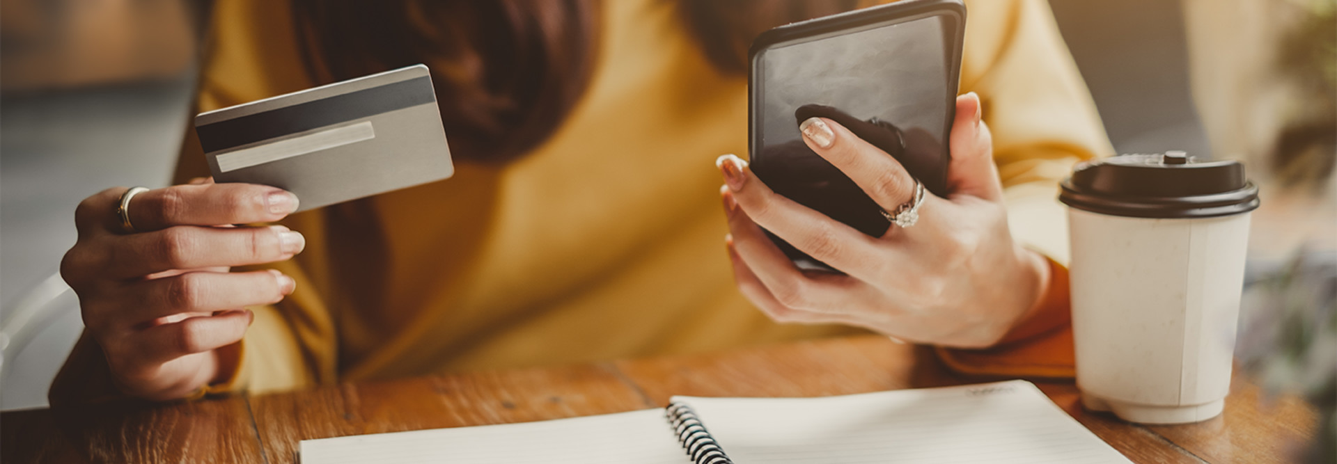 Woman shopping online