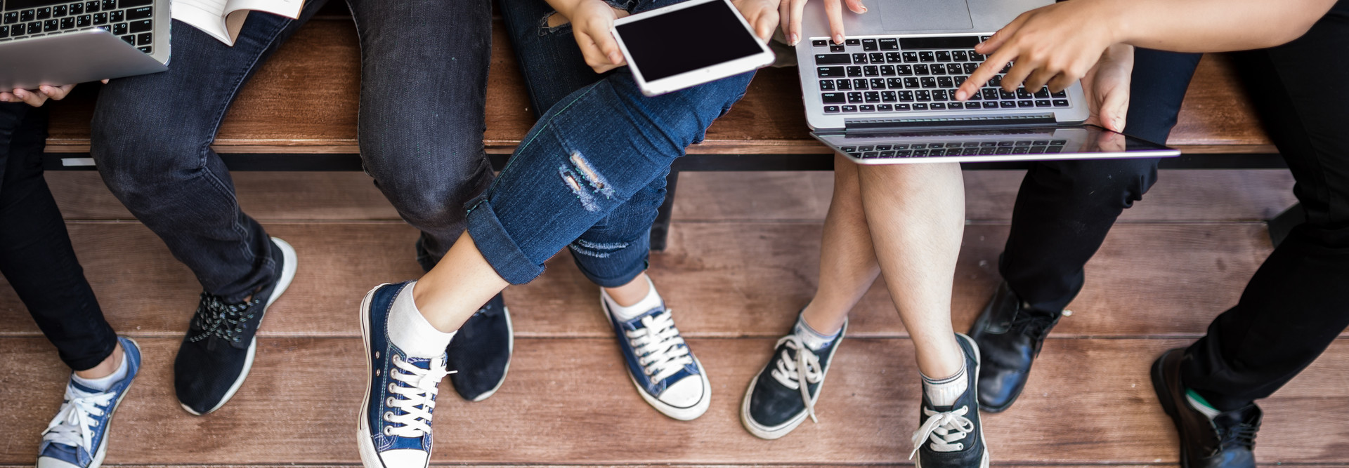 Students on devices