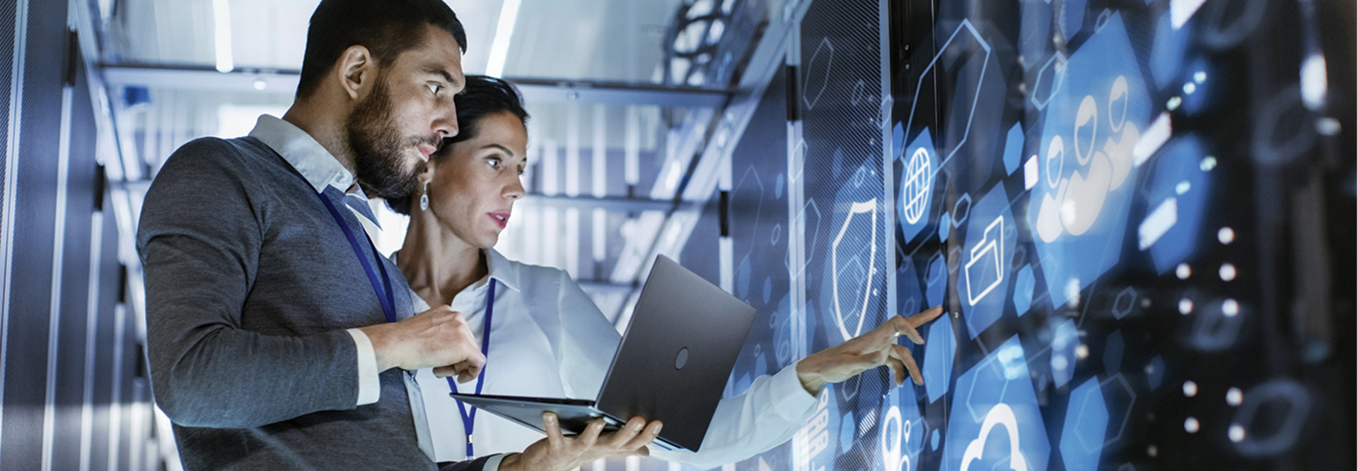Technology consultants in data center