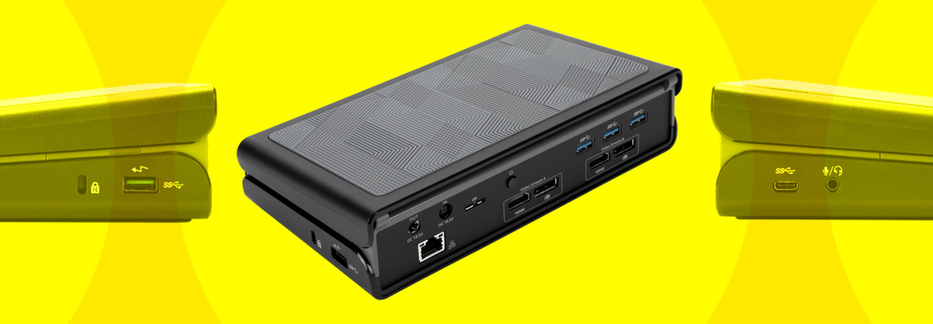 The Targus Universal DV4K docking station has dual HDMI ports packed into a tiny frame.