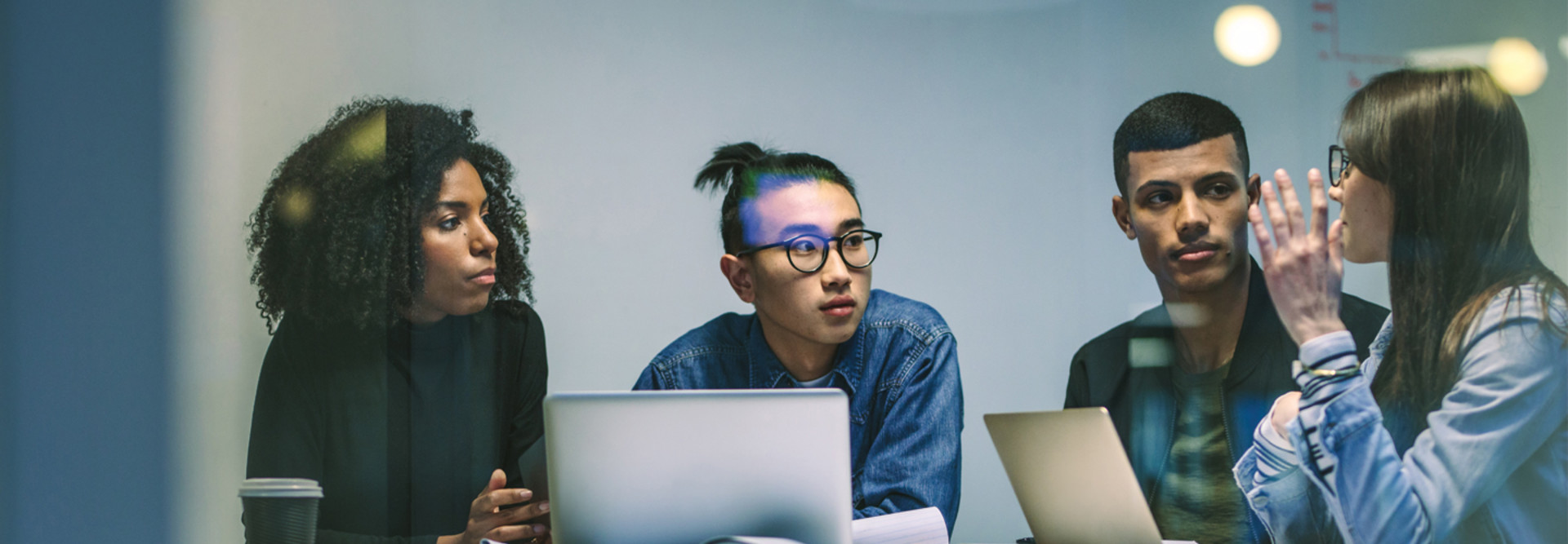 College students discussing data privacy