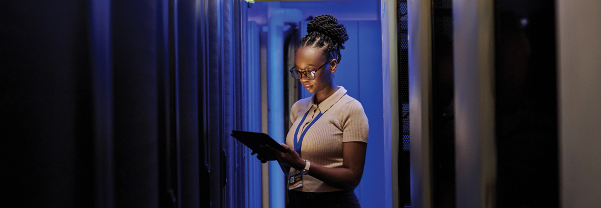 Black woman working on the cloud