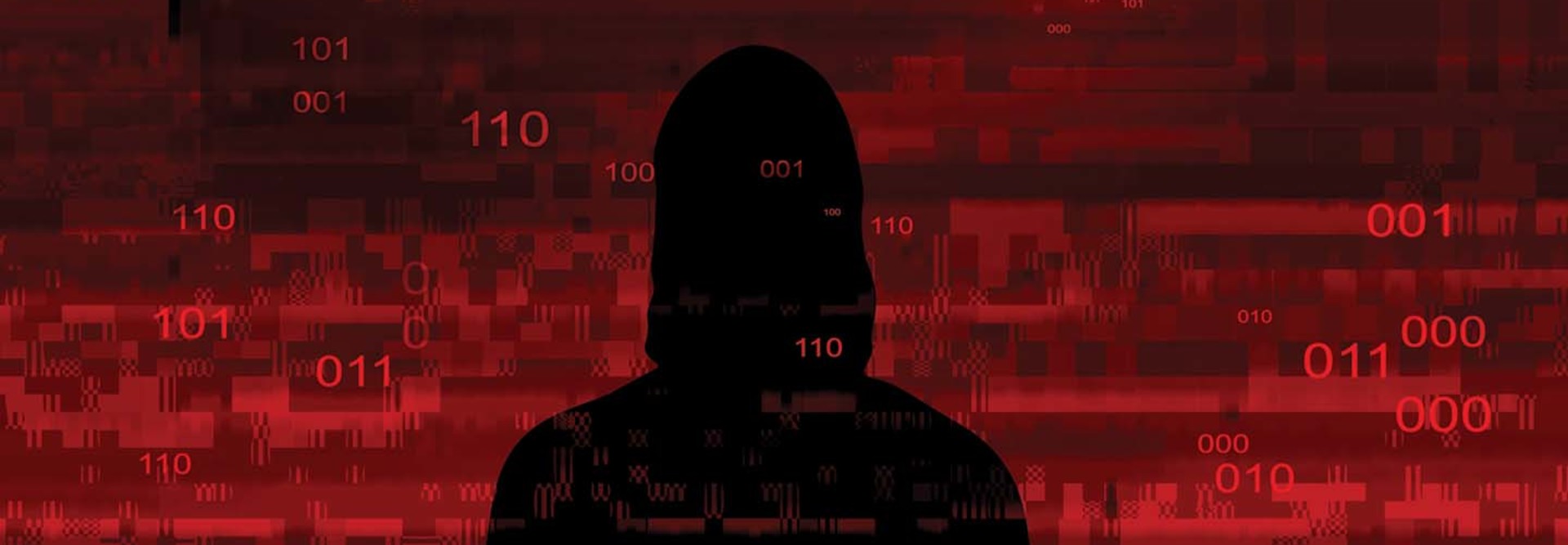 Shrouded image of a hacker