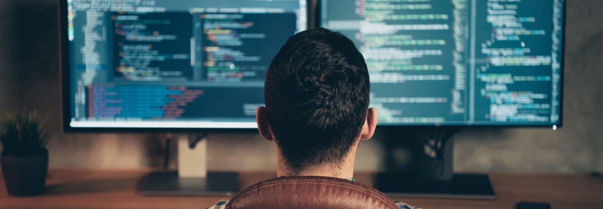Remote worker tackling cybersecurity