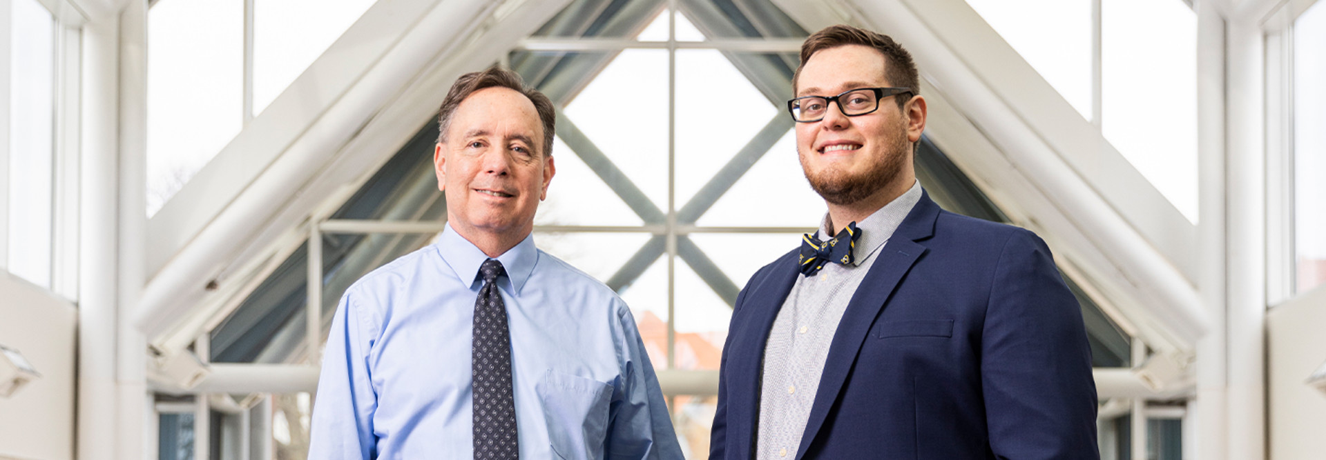 Clarke University CTO Andy Bellings and Network Administrator Kyle Begle