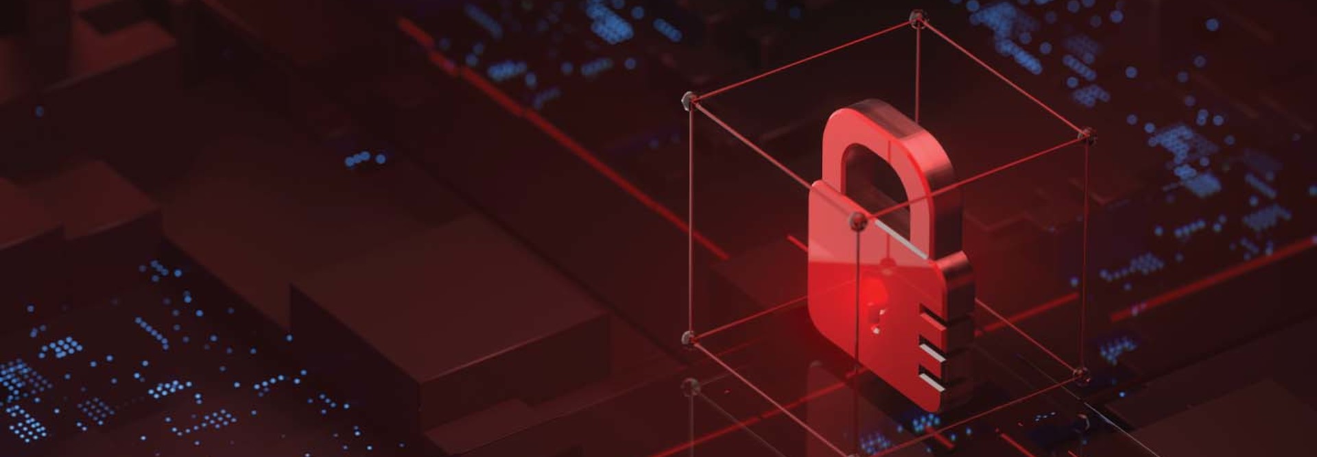 An illustration of a lock representing cybersecurity