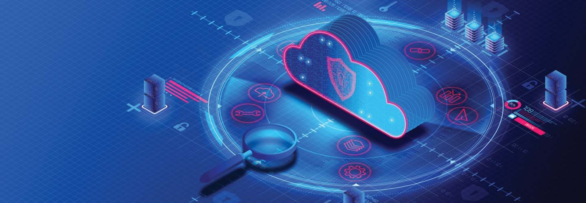 An illustration of endpoint protection