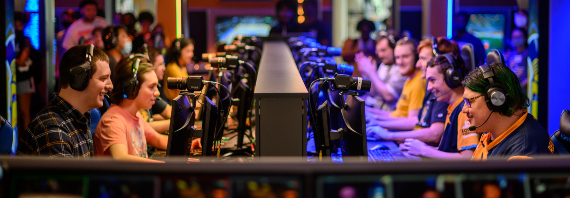 Student at an esports arena