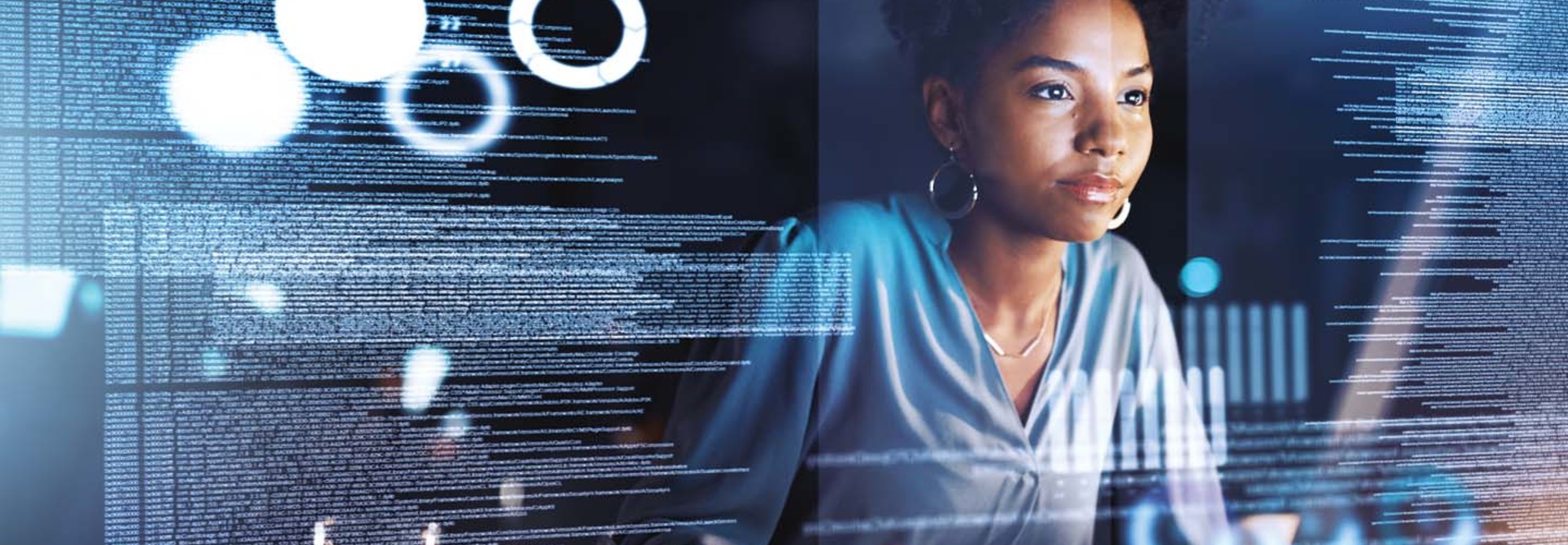 Visualization of data being reviewed by a person