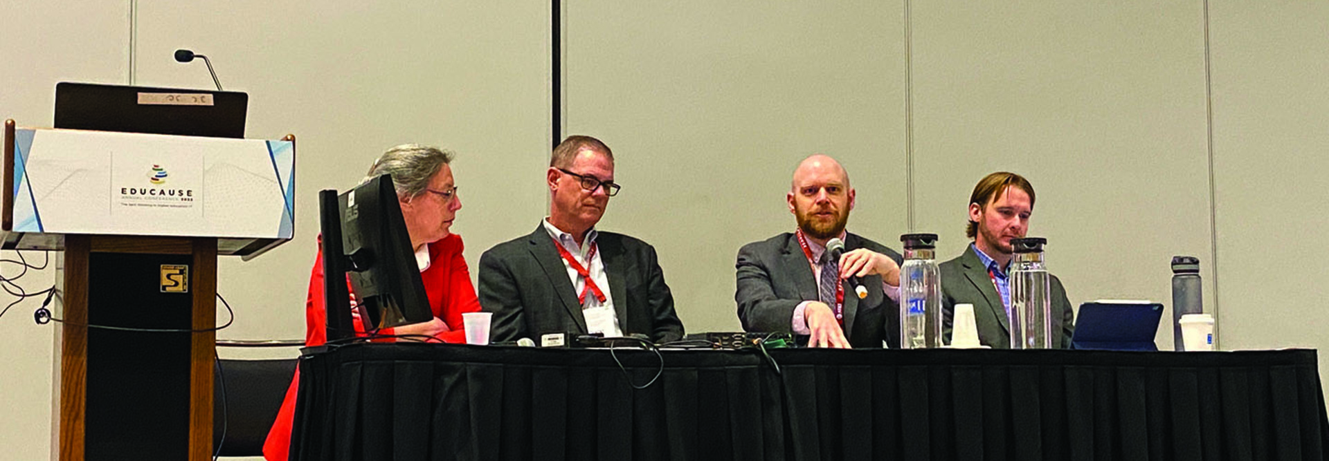 A panel presents at EDUCAUSE