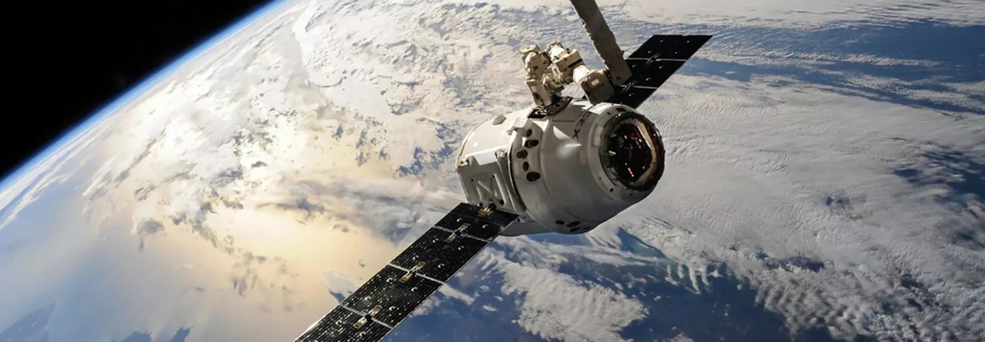 Photo of a satellite in space