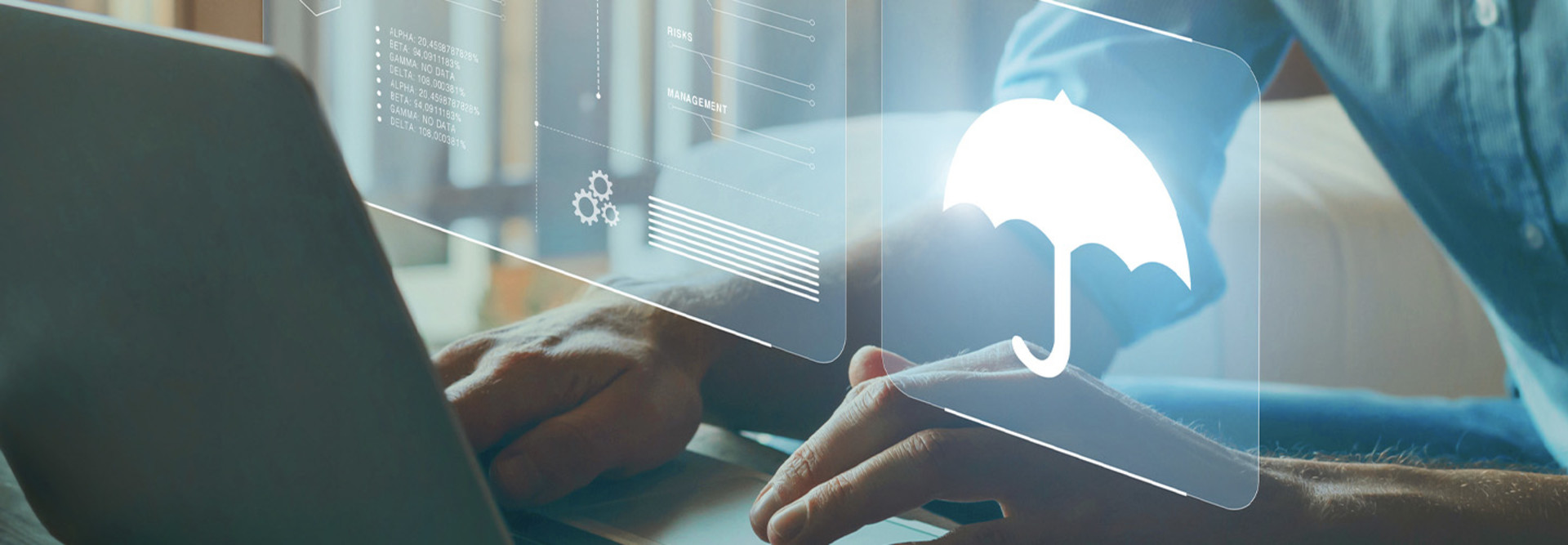 Cyberinsurance and risk management concept