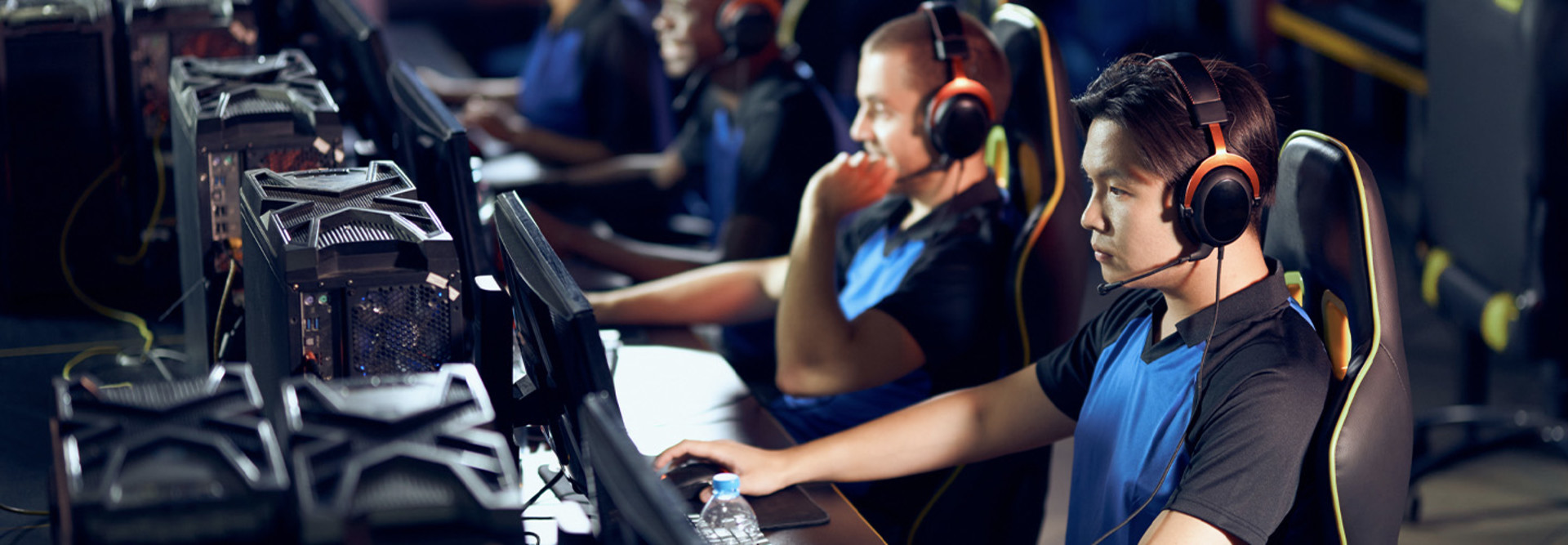 Esport players at a tournament