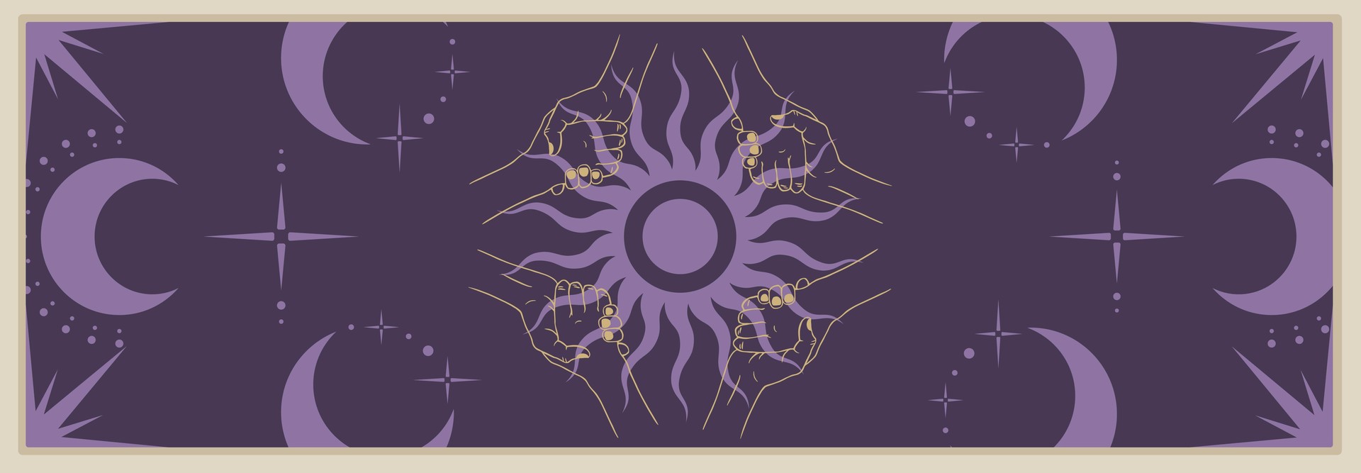 Illustration of hands held together