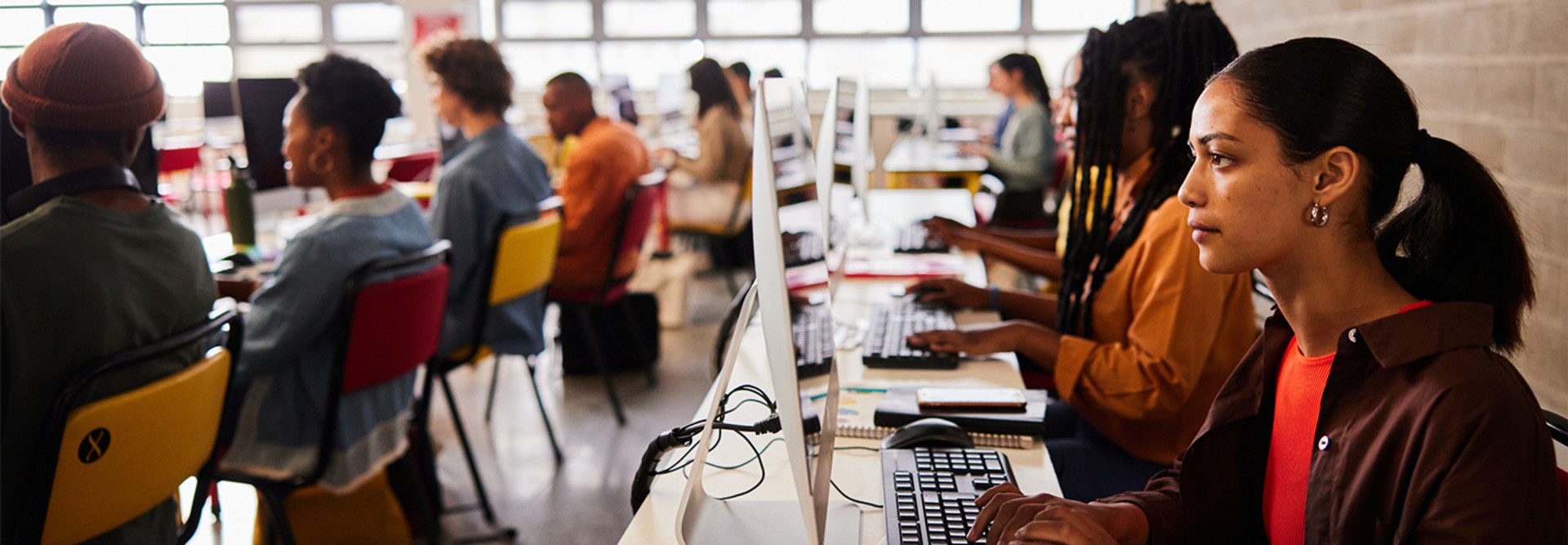 Students in computer lab