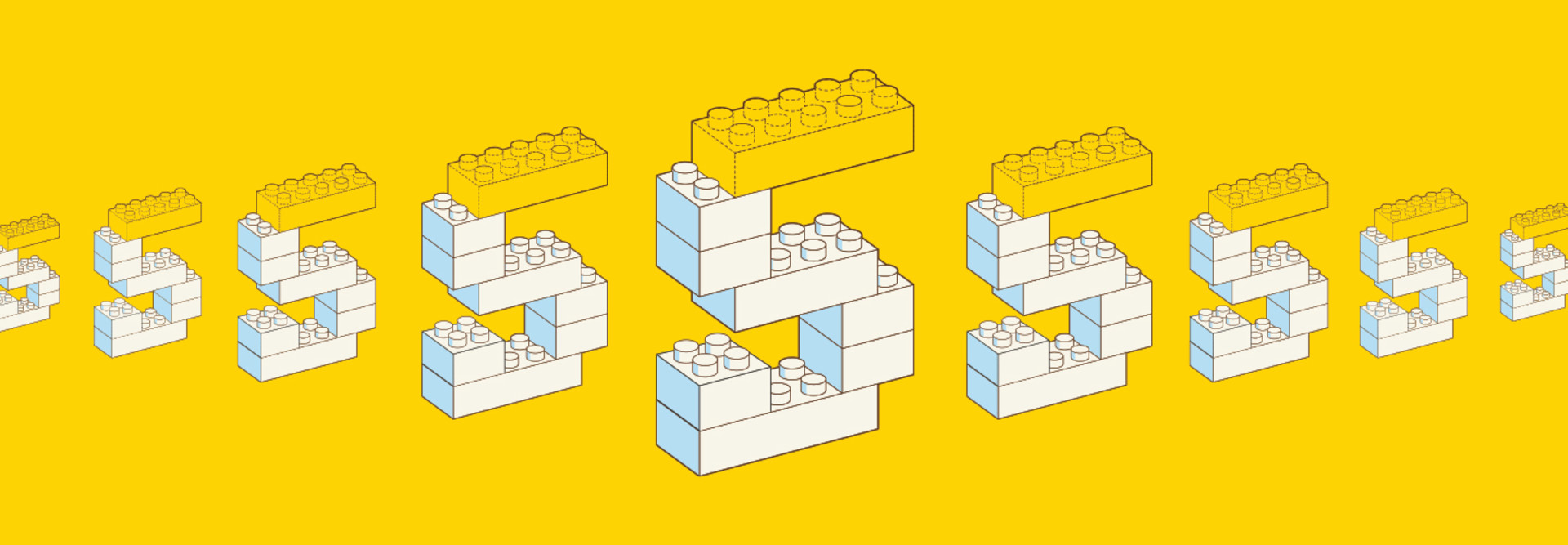 Illustration of repeating number 5