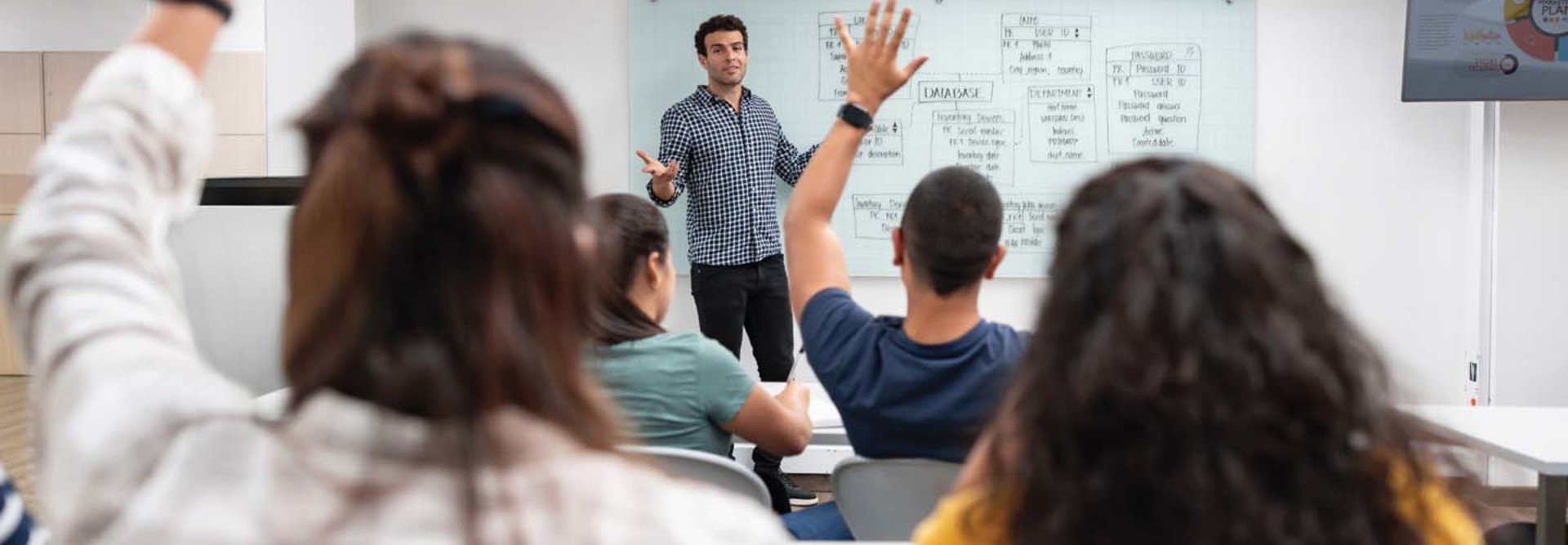 Students in class lecture