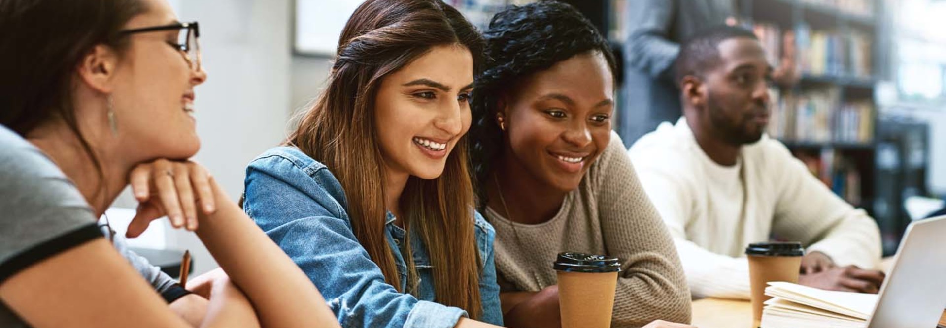 Students studying in class