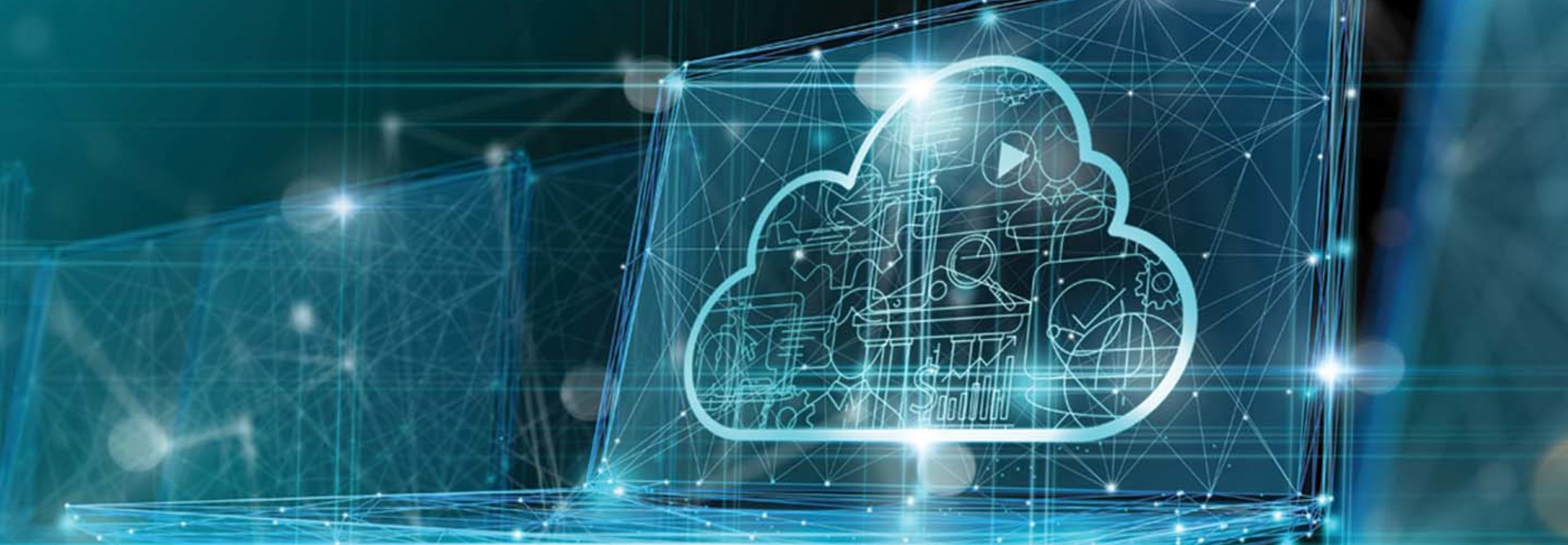 Futuristic illustration of the cloud