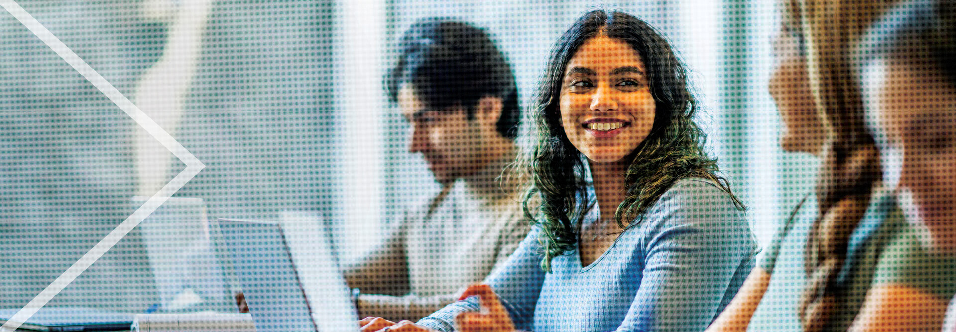 Students learning in the classroom