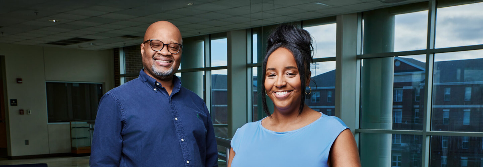 Posed photograph of Terrence Wolfork and Courtney Howard at FVSU