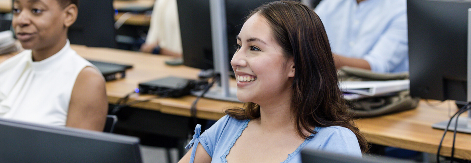 Students in a computer lab