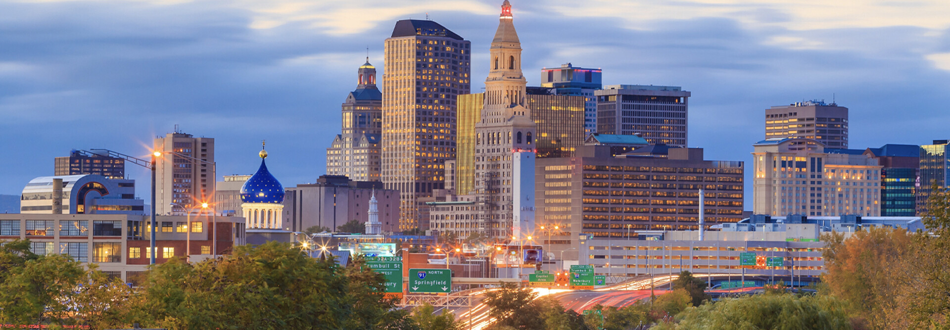 Skyline of downtown Hartford, Connecticut