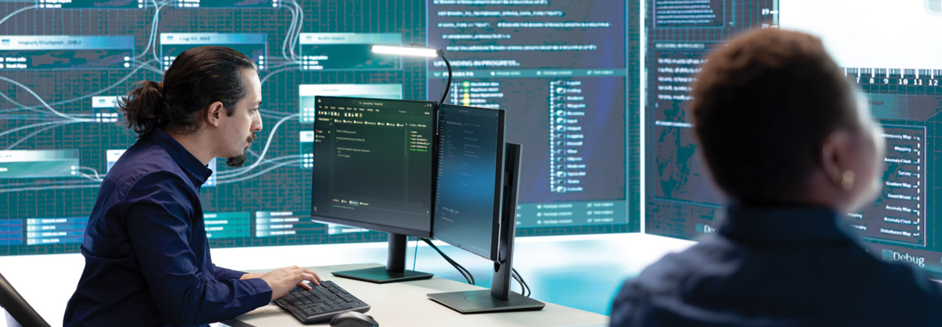 University IT staff coding