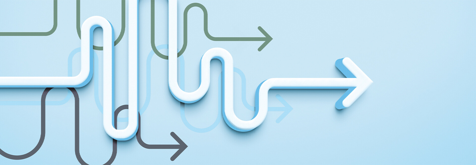 Arrows on blue background