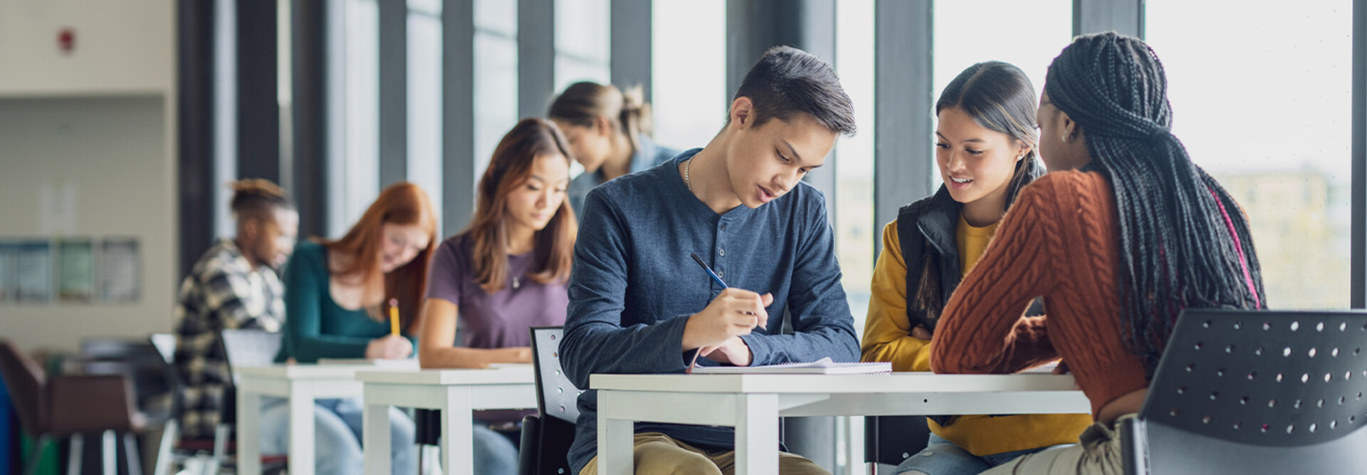 Students working together