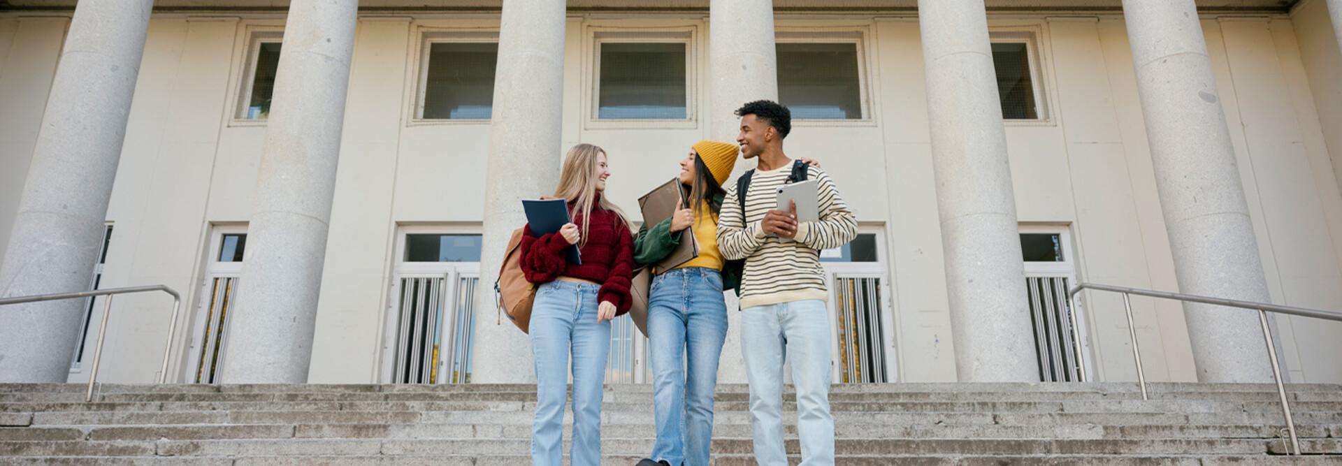 Students walking on campus