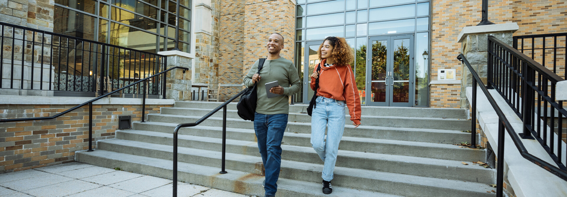 Students on college campus