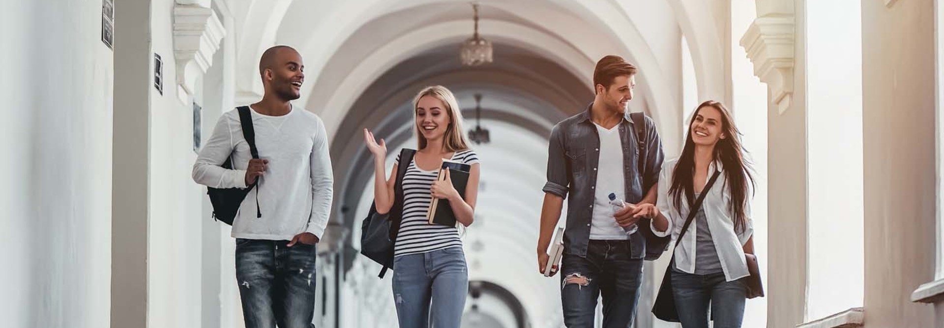 College students on campus